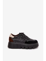 Buty Sportowe Sneakersy Damskie Na Platformie Vinceza 58565 Czarne