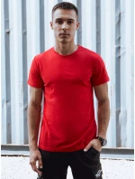 Pánske tričko bez potlače červené FashionStreet RX5600