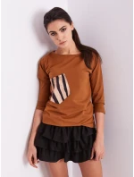 Blúzka CZ BZ 1694.08 svetlohnedá