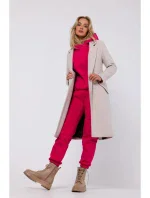 Dámsky kabát M758 Beige - MOE
