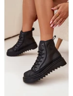 Wysokie Trampki Damskie Ocieplane Big Star OO274A355 Czarne