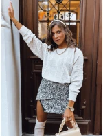 Dámsky oversize sveter SKYLARK ecru FashionStreet MY2136 Dámsky oversize sveter SKYLARK ecru FashionStreet MY2136