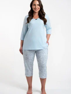 Talianska móda Salli r.3/4 sp.3/4 farba:modrá/print