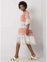 Šaty DHJ SK 13567.41P tmavo oranžová