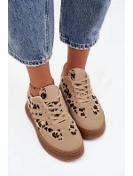 Dámské tenisky na platformě Panterka béžové Denissa