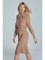 Dámske šaty M706 hnedé - Figl