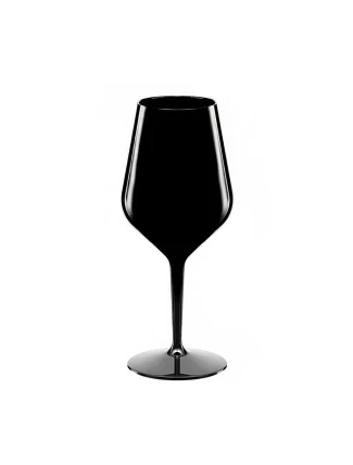 Čierny nerozbitný plastový pohár na víno 470 ml 6pack Čierny nerozbitný plastový pohár na víno 470 ml 6pack