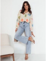Dámske oversize tričko PLANTINA beige FashionStreet DY0401