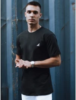 Pánske základné bavlnené tričko čierne FashionStreet RX5575 Pánske základné bavlnené tričko čierne FashionStreet RX5575