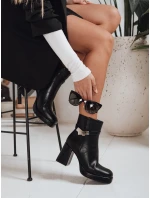 Dámske zateplené čižmy čierne FashionStreet ZY1253