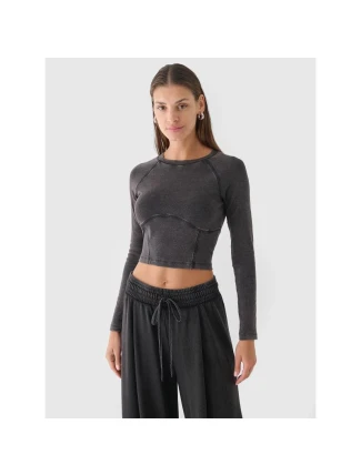 Dámske hladké tričko s dlhým rukávom 4F 4FRAW24TLONF503-20S Dámske hladké tričko s dlhým rukávom 4F 4FRAW24TLONF503-20S