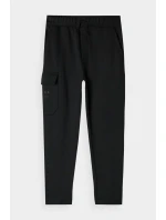 Spodnie Chłopięce Dresowe Joggery 4FJWAW24TTROM760-20S Czarne