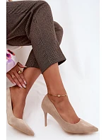 Umelé kožené podpätky Suede Beige Tropessa Umelé kožené podpätky Suede Beige Tropessa