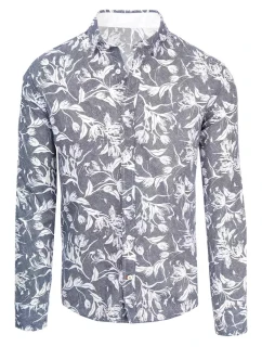 Pánska tmavomodrá košeľa FashionStreet DX2263