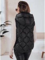 Dámska prešívaná vesta s kapucňou MISSVEST black FashionStreet TY5018 Dámska prešívaná vesta s kapucňou MISSVEST black FashionStreet TY5018