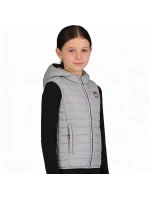 Geografické Nórsko Vatika Hood EO 233 Jr WW2008E/GNO-Svetlo šedá vesta Geografické Nórsko Vatika Hood EO 233 Jr WW2008E/GNO-Svetlo šedá vesta
