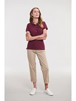 Russell Athletic 566F Dámske elastické polo tričko z piké 10.566F biele Russell Athletic 566F Dámske elastické polo tričko z piké 10.566F biele