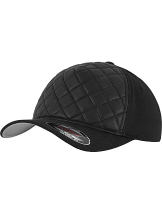 Flexfit 6277Q 5-panelová čiapka s kšiltom „Diamond Quilted“ 55.277Q čierna Flexfit 6277Q 5-panelová čiapka s kšiltom „Diamond Quilted“ 55.277Q čierna