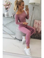 Súprava s dvojitými pruhmi tmavo ružová