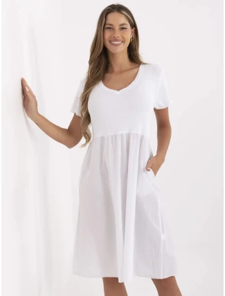 Šaty DHJ SK 25370.85 biele