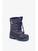 Vysoké teplé detské snehule so šnúrkou Lee Cooper LCJ-24-44-2843K Blue Vysoké teplé detské snehule so šnúrkou Lee Cooper LCJ-24-44-2843K Blue