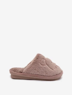 Dětské pantofle s chlupatým tmavě béžovým Norene