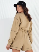 Dámsky teplákový komplet PULGAR beige FashionStreet AY1012