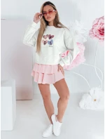 Dámska nadrozmerná mikina so srdiečkami MADELIN sivá FashionStreet BY1459