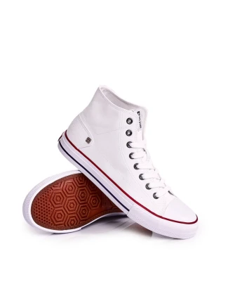 Męskie Klasyczne Wysokie Trampki BIG STAR DD174251 Białe