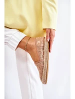 Klasyczne Damskie Espadryle Ażurowe Nude Catris