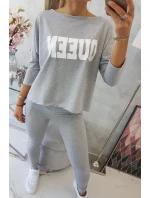 Súprava s potlačou Queen grey