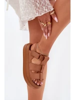 Sandały Damskie Na Platformie Camel Nitavelia