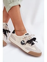 Dámske tenisky s dvojitým šnurovaním Big Star TT274168 Beige Dámske tenisky s dvojitým šnurovaním Big Star TT274168 Beige