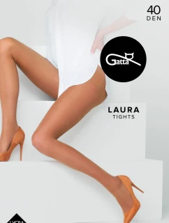 LAURA - Dámske polomatné lycrové pančuchy 40 DEN-6XXL