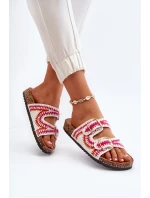 Damskie Klapki Na Korkowej Podeszwie Białe Fannea