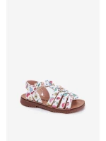 Sandałki Dziecięce Dziewczęce Z Eko Skóry Owoce Multikolor Mariana