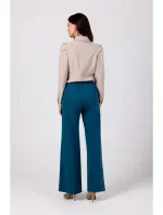 B275 Nohavice s predným prešívaním - oceánsky modré