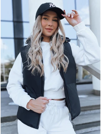 Dámska prešívaná vesta POPLAR black FashionStreet TY3773