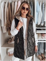 Dámska prechodná prešívaná vesta GLITTI black FashionStreet TY4804