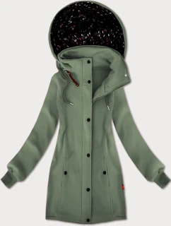 Dámska mikina so stojačikom a kapucňou LHD sivozelená (AMG-171)