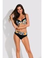 Dámska plavková podprsenka MADERA čierna so vzorom - Mediolano