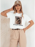 Dámske bavlnené tričko CARSTI white FashionStreet RY2404 Dámske bavlnené tričko CARSTI white FashionStreet RY2404
