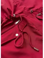 Obojstranná dámska bunda v bordovej farbe (BR9762)