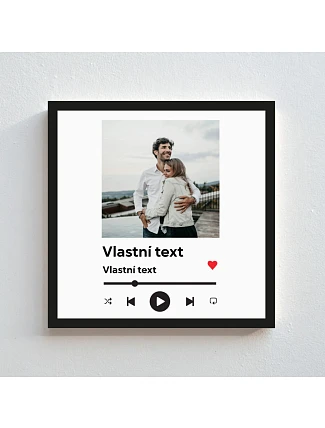 Personalizovaný magický fotorámik – štvorcový 20x20 – hudobný prehrávač