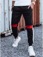 Pánske tepláky so šnúrkou čierne FashionStreet UX4448