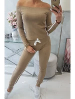 Súprava s dvojitými pruhmi camel