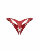 Dámske erotické otvorené tangá Inferro crotchless červené - Obsessive Dámske erotické otvorené tangá Inferro crotchless červené - Obsessive