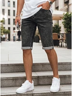 Pánske tmavosivé džínsové šortky FashionStreet SX2617