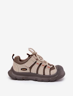 Chłopięce Buty Sportowe Trekkingowe Beżowe Falenisa