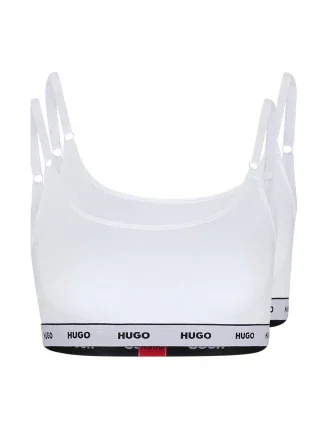 Dámska športová podprsenka BOSS s prúžkami 50469659-100 - HUGO